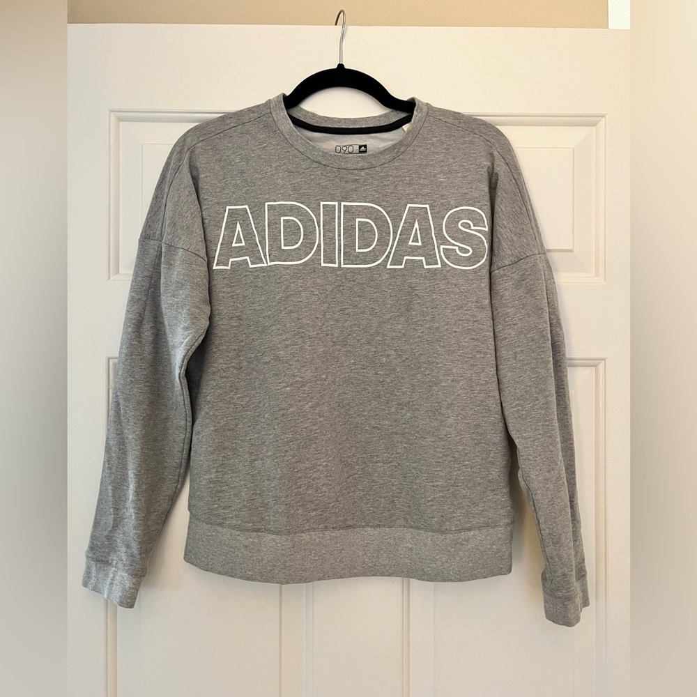Gray Adidas crew neck sweatshirt